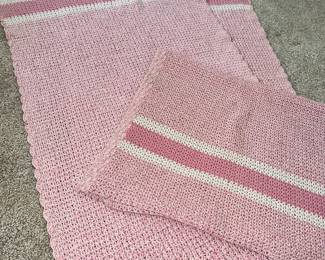 Vintage Hand Knit Bed Runners 