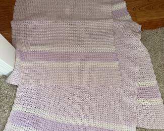 Vintage Hand Knit Bed Runners 