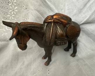 Brass donkey figurine 