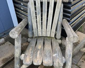 Log outdoor patio furniture
