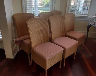 6 Lloyd Loom Dining Chairs! Circa 1930!