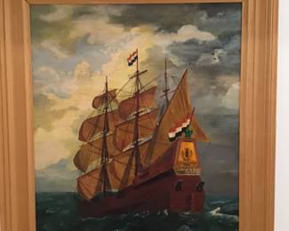 handpainted nautical art