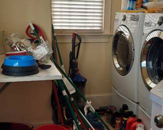 Tons of Mops, Brooms, Cleaners, Buckets and a Dyson DC33 Vacuum!