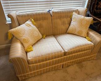 yellow loveseat
