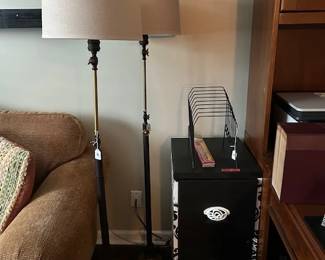 nice bending lamps, file cabinet