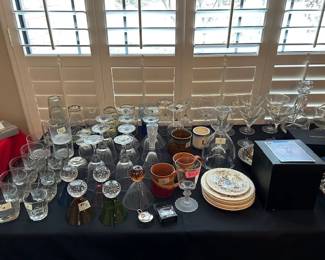 wine and drink glasses