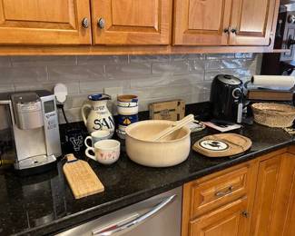 coffee maker, air fryer, misc.