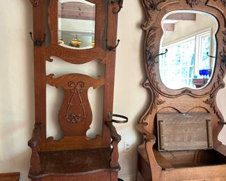 Antique hall trees