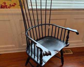 Antique Black Distressed Windsor Chair