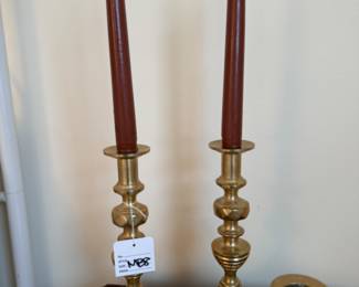 Vintage Brass Candlestick Pair