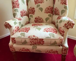 Sherrill Floral Wingback Chair 