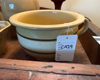 Yellow Ware Chamber Pot 
