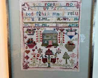Framed Alphabet Cross Stitch