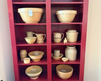 Yellow Ware Mixing Bowl (B), Yellow Ware Chamber Pot, o	Yellow Ware Mixing Bowl (A), Yellow Ware Pottery