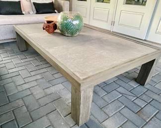 - Large (RH?) Driftwood finish legs and Grey stone top 