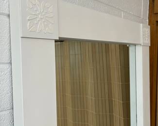 Detail pic, Coastal White Standing Mirror 
27"wide x 70"tall