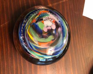 Blown glass paperweight.  