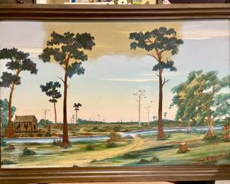 #3 Alderman Painting 
- Florida Pastoral Farm Scene