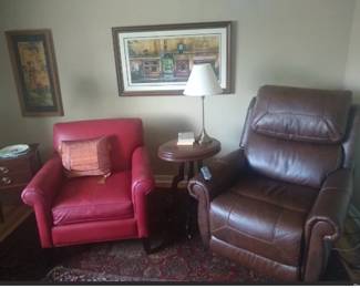 Bassett Red Leather chair