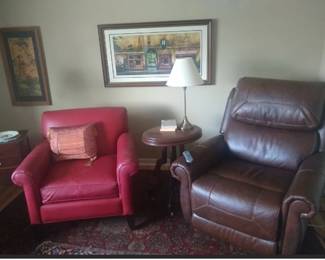 Red leather chair