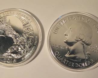 5 toz .999 silver quarter rounds - $175 each