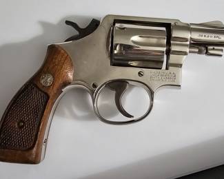 Smith & Wesson Model 10-7 .38 special nickel - $600