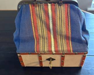 vintage French Sac Du Voyage fashion doll accessory travel bag - $50