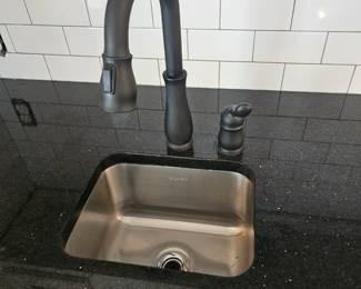 Elkay undermount bar sink and dark bronze faucet from Marsh Landing kitchen remodel - $80