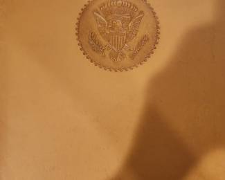 Dinner with Ike menu and program. Also  nice picture of Abraham Lincoln and Ike. January 27, 1960