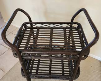 Bamboo cart on wheels