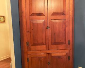 Antique Mahogany Corner Cupboard