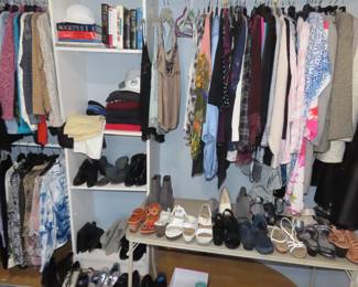  Ladies clothing, shoes, boots and sandals.