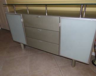 Very modern Metropolix sideboard/buffet with cabinets and drawers.