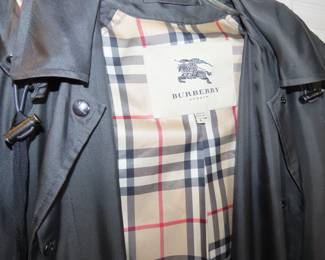 Burberry raincoat.