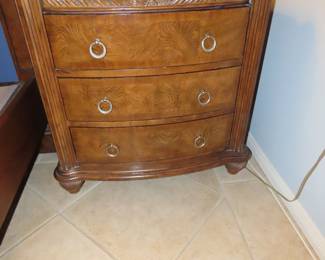 Three drawer night stand with hidden jewelry drawer. "Schnadig"