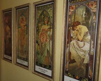 Set of 4 framed prints.