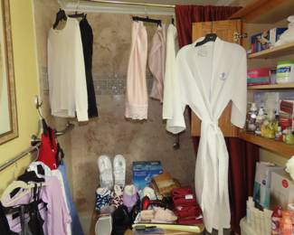 Nightware, personal hygiene items, slippers.