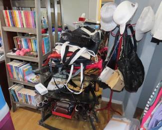 So many purses and hats.