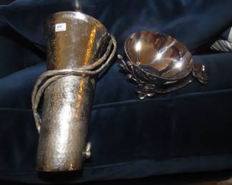 Micheal Aram orchid dish and wisteria vase.