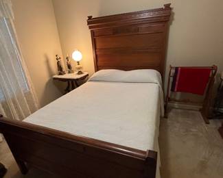 Victorian Eastlake bed and matching pieces as well as other marble top pieces of the same error.
