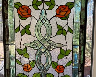 Stained glass, matching pair available.