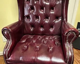Faux leather executive chair.