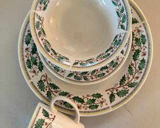 Gibson Christmas dishes.