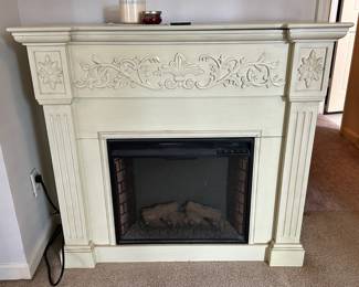 Electric heater fireplace.
