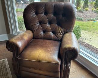 brown leather chairs