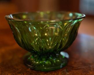 Depression era green glass bowl.