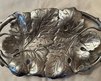 Silver grapevine tray.