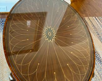 (top of Theodore Alexander coffee table)