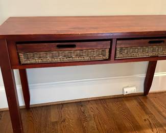 Writing desk with basket drawers