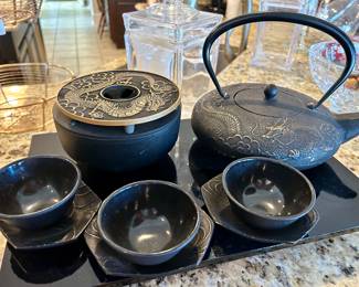 metal tea set